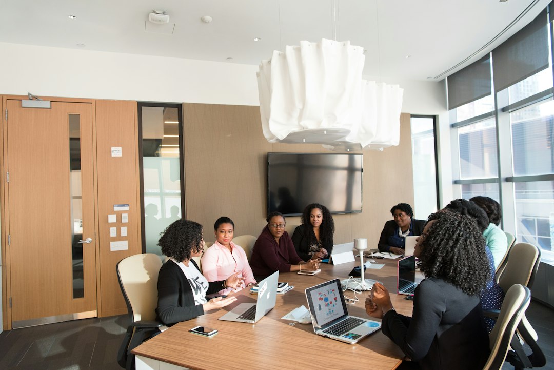 Diverse professional team discussing workforce strategy
